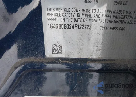 2010 Buick Lacrosse Cx from USA, damaged, VIN 1G4GB5EG2AF122722